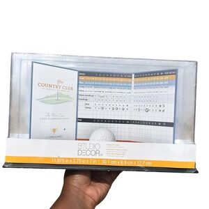 Studio Decor Golf Ball & Scorecard Display Case Clear Acrylic New